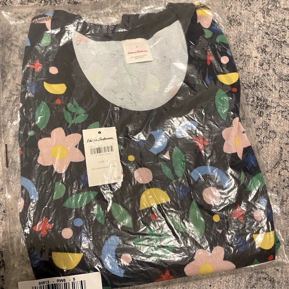 Hanna Andersson Adult Hello Springtime PJ Top Sz S